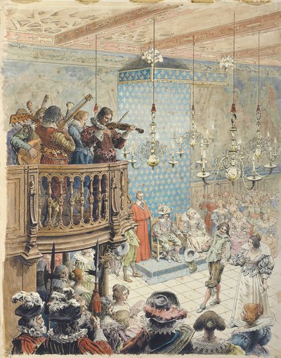 黎塞留在一个舞会上，约1900年。 作者 莫里斯·勒卢瓦（Maurice Leloir）