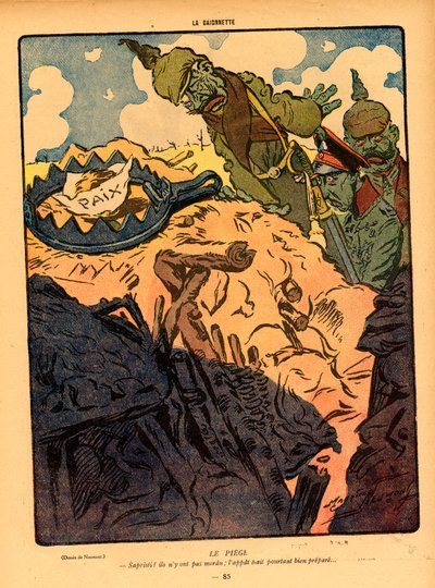 为杂志 "La Baionette "绘制插图 作者 莫里斯·诺蒙（Maurice Neumont）