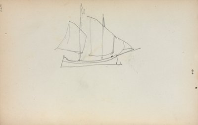意大利素描本：帆船（第 224 页） 作者 莫里斯·普伦德加斯特