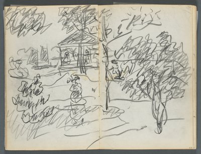 素描集》，《戴尔斯》，第 127 期，第 066 页和第 67 页：风景 作者 莫里斯·普伦德加斯特