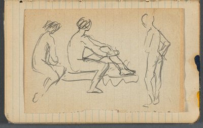 素描本，第 145 和 146 页之间的活页。145  146 作者 莫里斯·普伦德加斯特