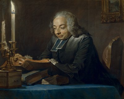 Abbe Jean-Jacques Huber，1742年（粉彩） 作者 莫里斯·昆汀·德拉图尔