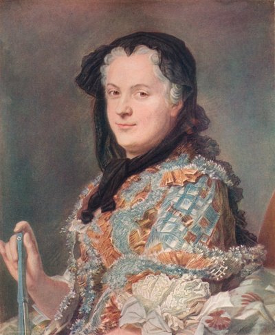 玛丽·莱辛斯卡（Marie Leczinska），约1748年。 作者 莫里斯·昆汀·德拉图尔