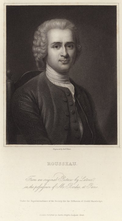 Jean-Jacques Rousseau的肖像 作者 莫里斯·昆汀·德拉图尔