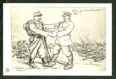 明信片，黑白讽刺 作者 莫里斯·拉迪格（Maurice Radiguet）