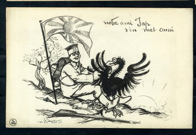 Postcard, Satirique en N & B: Notre ami Jap s