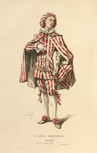 格罗斯-雷内的服装，约 1868 年（雕刻） 作者 莫里斯·桑德