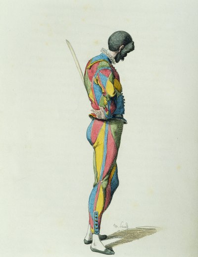 1858年的《哈勒奎因》，莫里斯-桑（1823-1889）著 作者 莫里斯·桑德