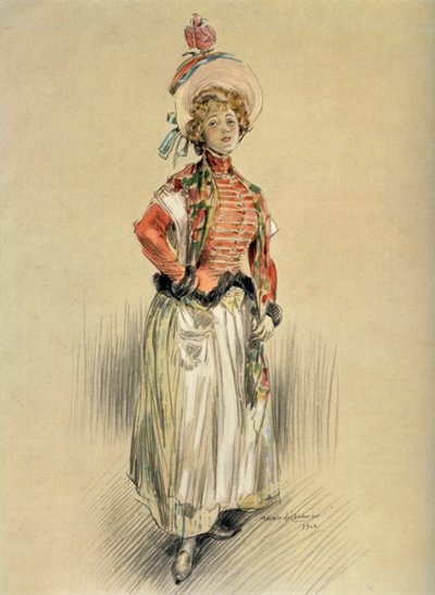 巴西小姐-Senedor小姐的角色。 -拉蒙塔尼尔（La Montansier），1904年。 作者 莫里斯·德·兰伯特