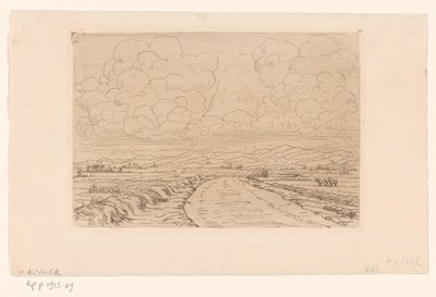 乡村公路穿过地平线上的群山 作者 Maurits van der Valk