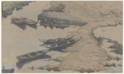阿姆斯特丹南部的一条沟渠中的普伦彭 作者 Maurits van der Valk