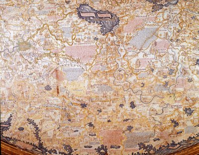 俄罗斯景色 1459 年 camaldolese 兄弟 Maurus (Mauro) 的世界地图（mappamundi）细部 威尼斯 Marciana 图书馆 作者 毛罗·弗拉
