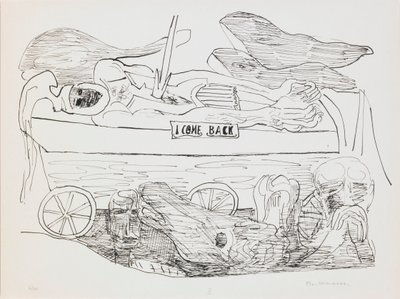 战争之梦》，作品集 "日与梦 "中的图版 10 作者 马克斯·贝克曼