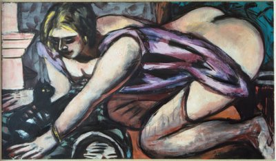 半裸的猫 作者 Max Beckmann