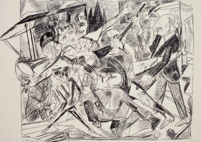 《殉难》，马克斯·贝克曼（Max Beckmann，1884-1950）雕刻。 德国，20世纪。 作者 马克斯·贝克曼