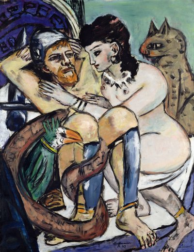 奥德修斯和卡吕普索 作者 Max Beckmann