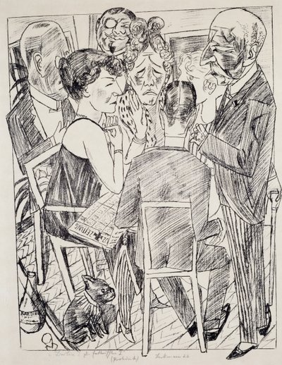 失望的我》，马克斯-贝克曼（1884-1950 年）创作，石版画。德国，20 世纪。 作者 马克斯·贝克曼