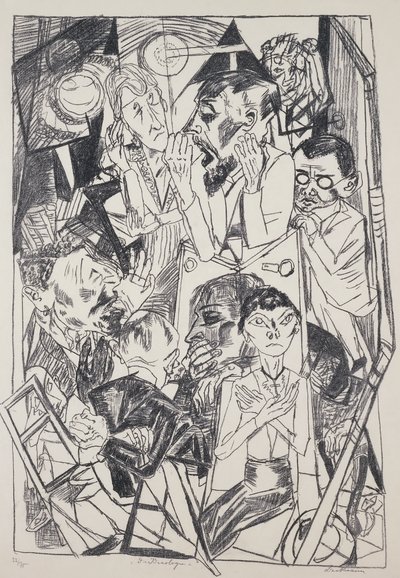 意识形态主义者》，马克斯-贝克曼（1884-1950 年），雕刻。德国，20 世纪。 作者 马克斯·贝克曼