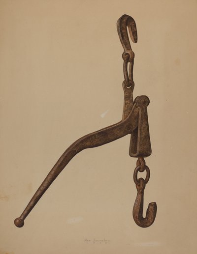 原木载荷紧固器，1939年。 作者 马克斯·费内克斯