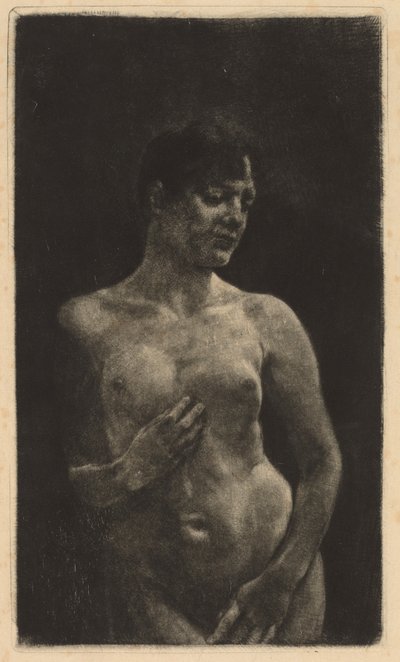 一个站立的裸体，1891年。 作者 马克斯·克林格