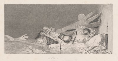 焦虑 恐惧，1878-1880。 作者 马克斯·克林格