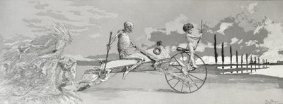 爱情，死亡与超越，1881年，来自&39;Intermezzi（蚀刻，干点和aquatint）的XII 作者 马克斯·克林格