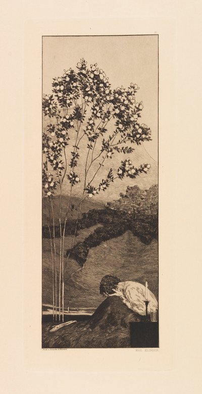 作品六，选自《关于发现手套的解析》，1881年。 作者 马克斯·克林格