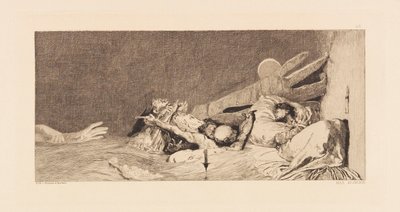 作品六，选自《关于发现手套的解析》，1881年。 作者 马克斯·克林格