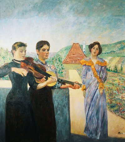 葡萄园中的三个女人；葡萄园中的三个女人，1912年 作者 马克斯·克林格