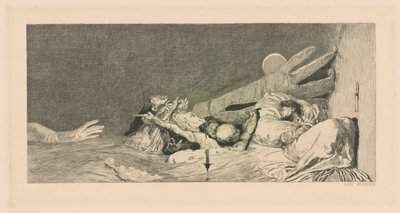 焦虑》，选自《一只手套》（Ein Handschuh）系列 作者 马克斯·克林格