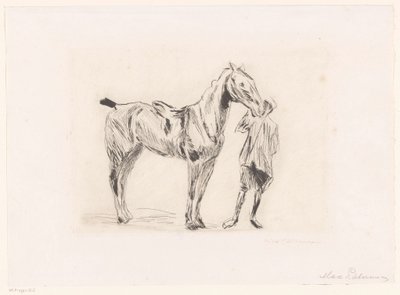 骑马的男子 作者 Max Liebermann（艺术家签名）