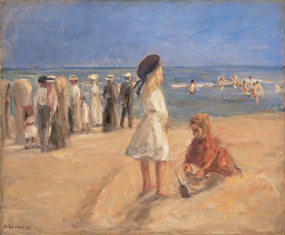 海滩生活，1916年。 作者 马克斯·利伯曼