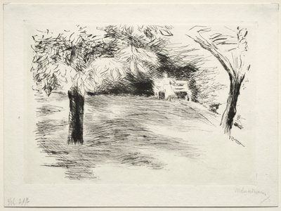 庭院在Wannsee，德国。 作者 马克斯·利伯曼