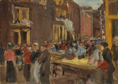 阿姆斯特丹的犹太区；阿姆斯特丹的Judengasse，Ecke Jodenbreestraat，1905年 作者 马克斯·利伯曼