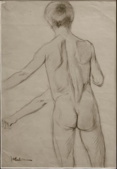 M.Liebermann，研究绘画Badende Knaben 作者 马克斯·利伯曼