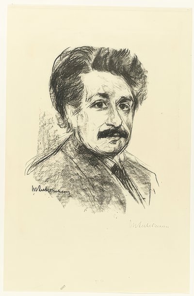 阿尔伯特·爱因斯坦的画像。 1925年 作者 马克斯·利伯曼