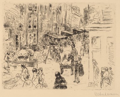 阿姆斯特丹的犹太区，1906年。 作者 马克斯·利伯曼