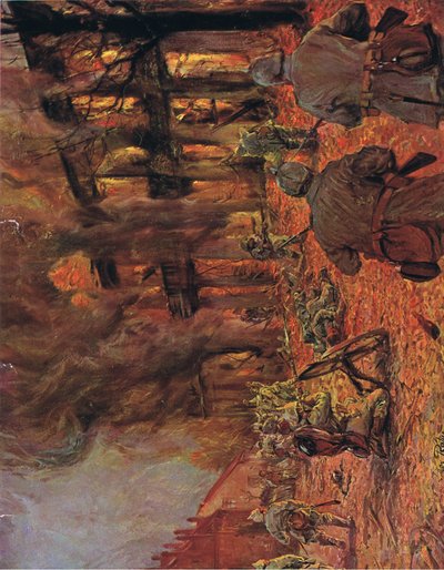 在Hohenskein的街头战斗，来自兴登堡的插图由Daterlandischer Derlag CU Weller柏林出版，1922年 作者 马克斯·拉伯斯