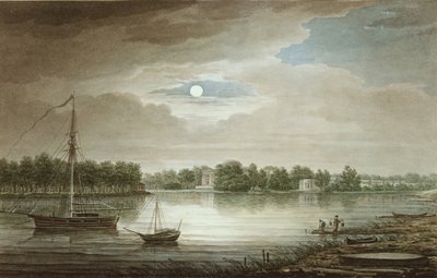 涅拉卡河（Nevka River），靠近Yelagin桥，1829年 作者 马克西姆·尼基佛罗维奇·沃罗比耶夫（Maxim Nikiphorovich Vorobyev）