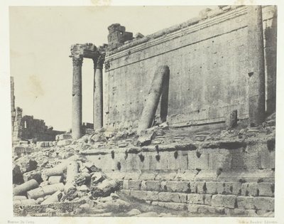 Baalbeck Heliopolis, Temple Of Jupiter, 东线，叙利亚，184951，1852年印刷。 作者 马克西姆·杜营