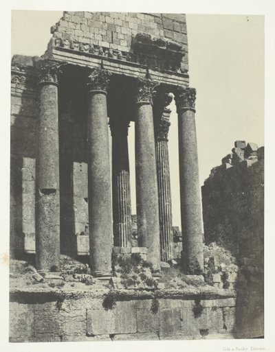 Baalbeck Heliopolis, Temple Of Jupiter, View Taken from the South-East Angle, Syria, 184951, printed 1852. 作者 马克西姆·杜营