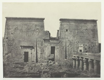 Drômos和Philônes，努比亚Pilônes的伊希斯大庙，184951，1852年印刷。 作者 马克西姆·杜营