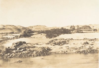 阿斯旺附近的第一座白内障的入口，1849-50年。 作者 马克西姆·杜营