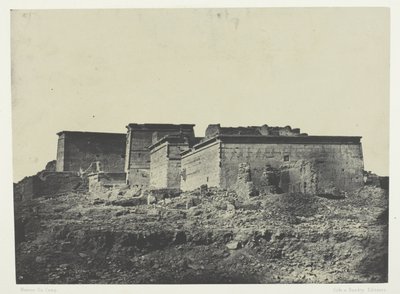 菲洛的伊希斯大神庙，从北面俯瞰；努比亚，《埃及、努比亚、巴勒斯坦和叙利亚》（1852 年）画册第 80 版 作者 马克西姆·杜营