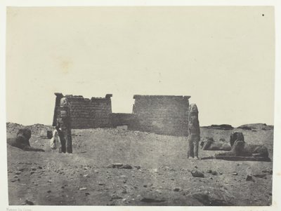 Hemi-Speos De Séboua, Drômos, Nubia, 184951, 1852年印刷。 作者 马克西姆·杜营