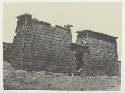 Hémi-Spéos De Séboua，《Pylons》；努比亚，《Egypte, Nubie, Palestine et Syrie》画册（1852 年）第 98 版 作者 马克西姆·杜营