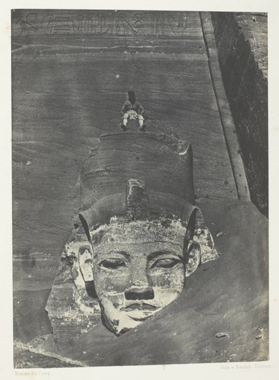 伊布桑布尔，Colosse Occidental Du Spéos De Phrè；努比亚，《埃及、努比亚、巴勒斯坦和叙利亚》（1852 年）画册中的第 107 幅图版 作者 马克西姆·杜营