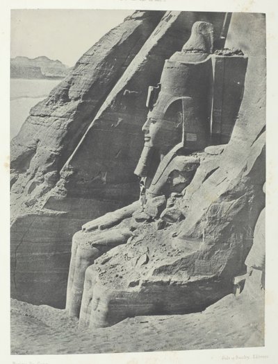Ibsamboul，东方巨像Phrè的Spéos，从侧面看，努比亚，184951，1852年印刷。 作者 马克西姆·杜营