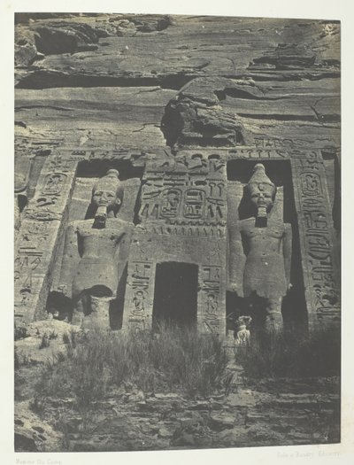 伊布桑布尔，哈托尔的斯佩奥斯入口，努比亚，184951，1852年印刷。 作者 马克西姆·杜营