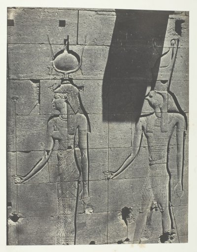 Kalabscheh, Sculptures De La Façade Postérieure Du Temple, Nubia, 184951, printed 1852. 作者 马克西姆·杜营